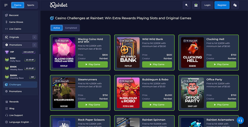 rainbet Gameplay