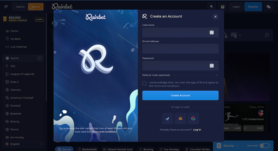 rainbet Gameplay