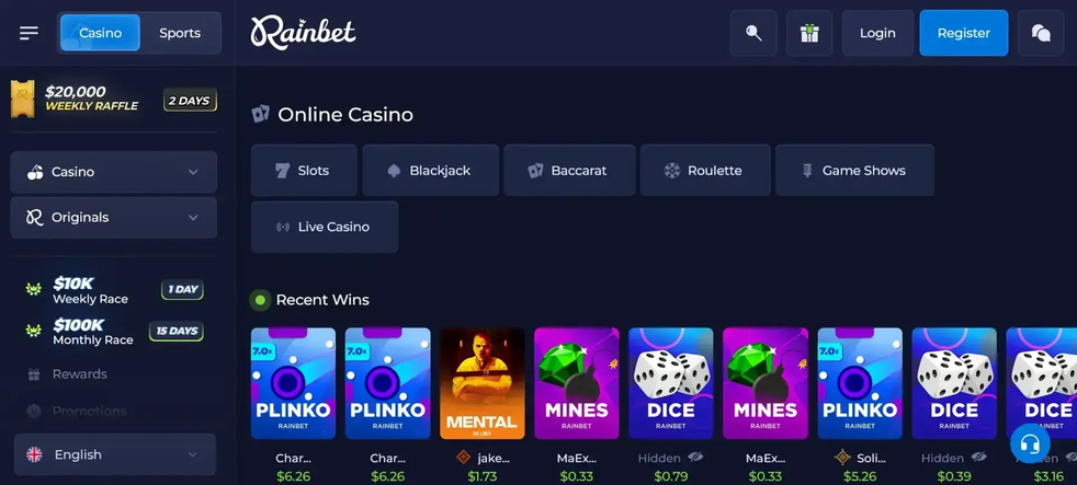 rainbet Gameplay